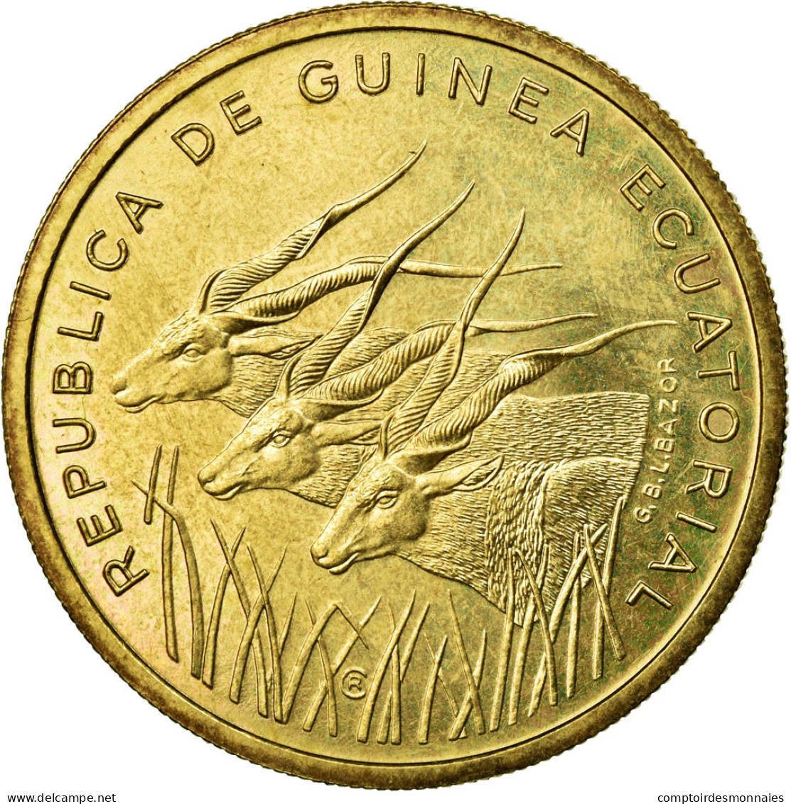 Monnaie, Equatorial Guinea, 25 Francos, 1985, FDC, Aluminum-Bronze, KM:E29 - Guinée Equatoriale