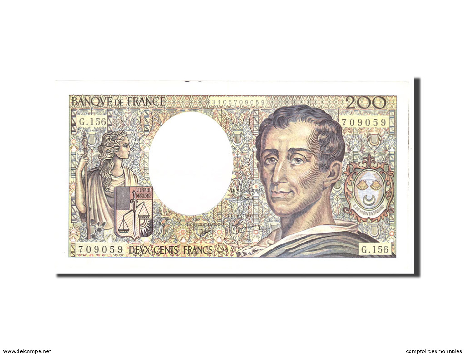 Billet, France, 200 Francs, 1994, Undated, TTB, Fayette:70.2, KM:155f - 200 F 1981-1994 ''Montesquieu''