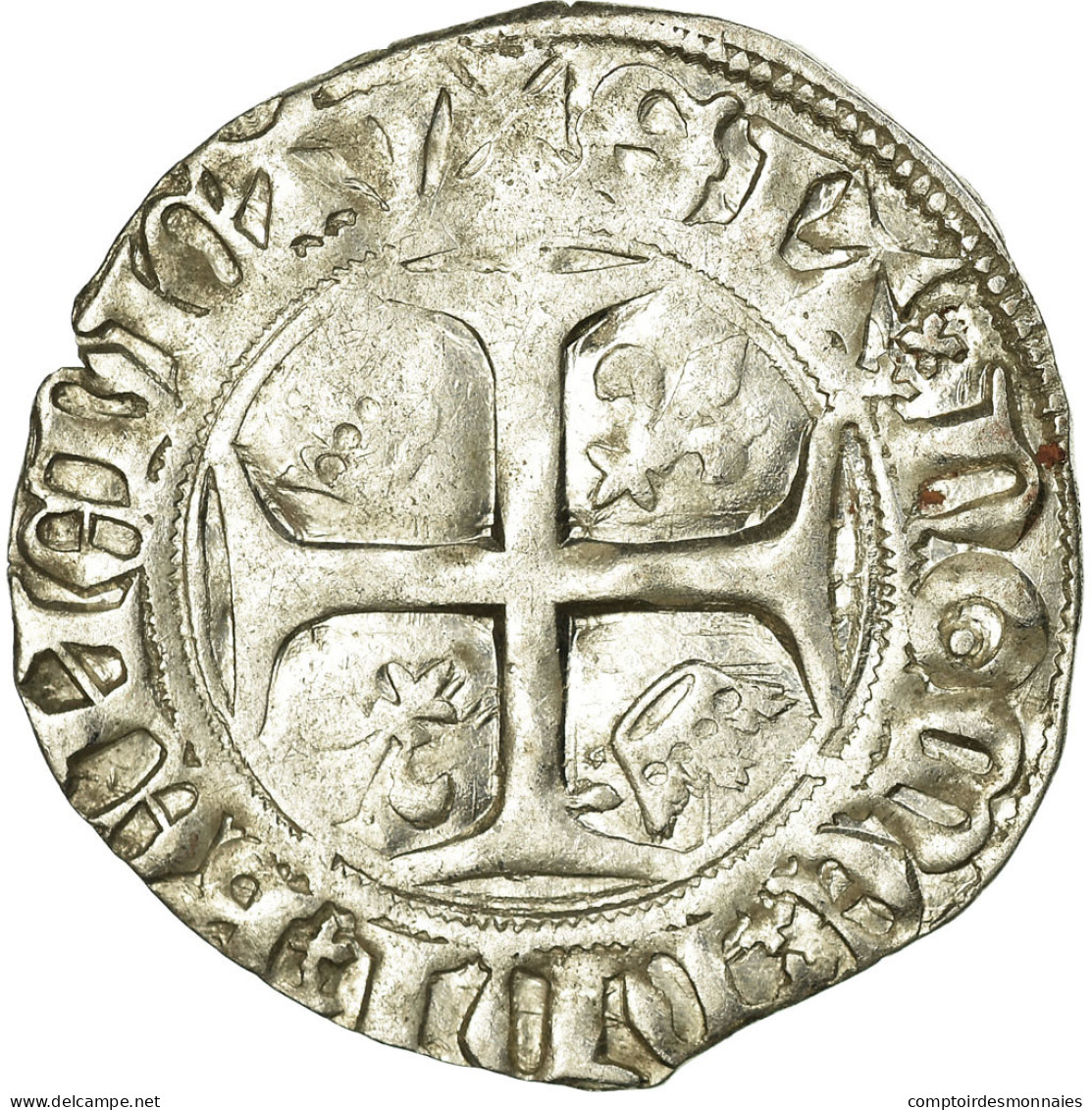 Monnaie, France, Blanc, Sainte Ménéhould, TTB, Billon, Duplessy:377A - 1380-1422 Karl VI. Der Vielgeliebte