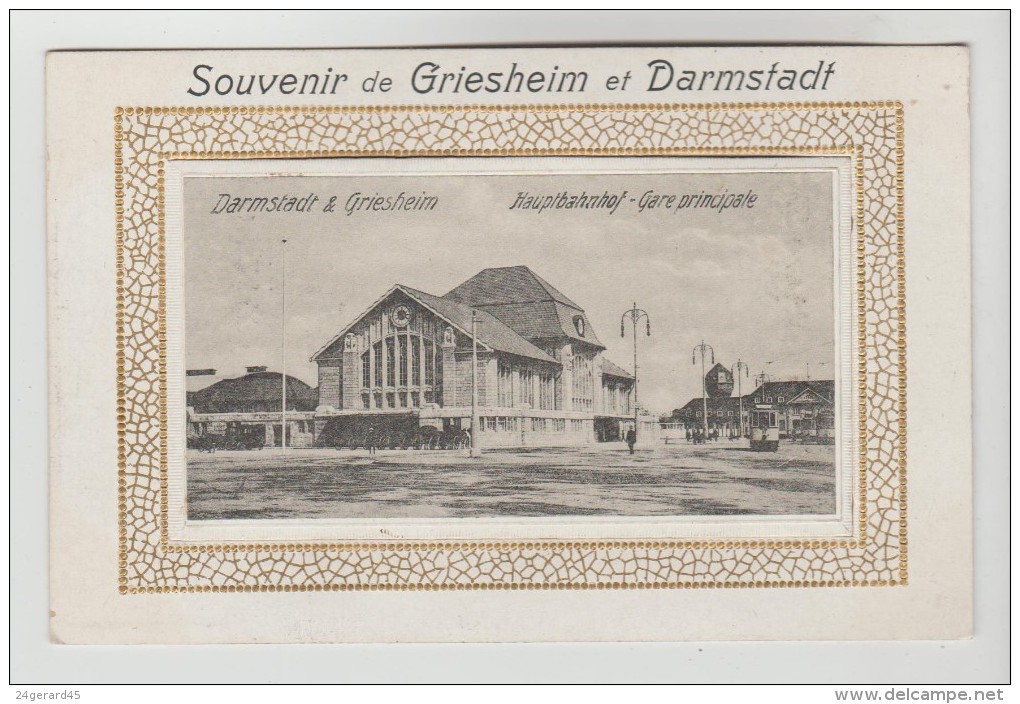 CPSM GRIESHEIM ET DARMSTADT (Allemagne-Hesse) - Souvenir De...Hauptbahnhof - Griesheim