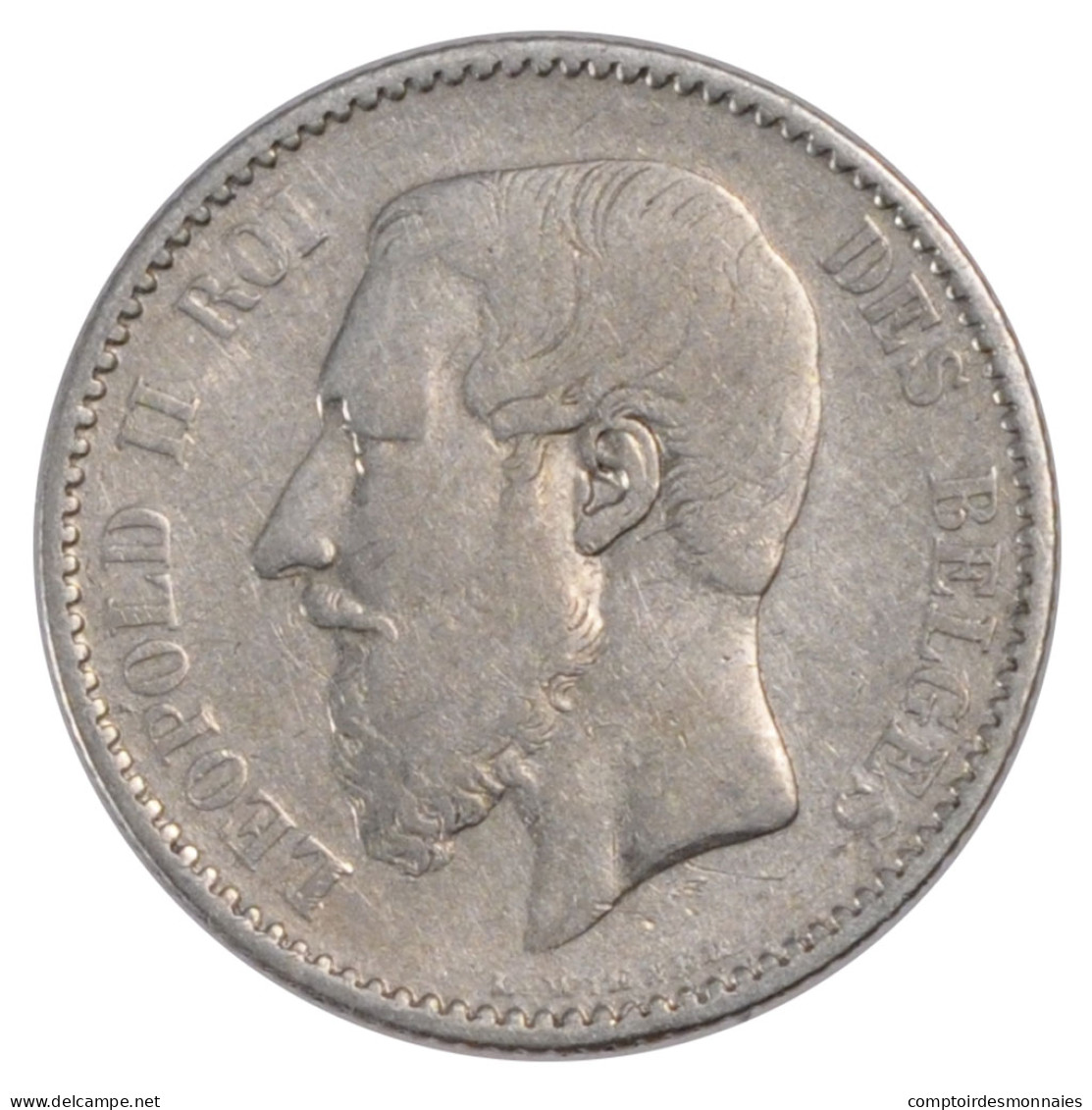 Monnaie, Belgique, Leopold II, Franc, 1886, TTB, Argent, KM:28.2 - 1 Frank