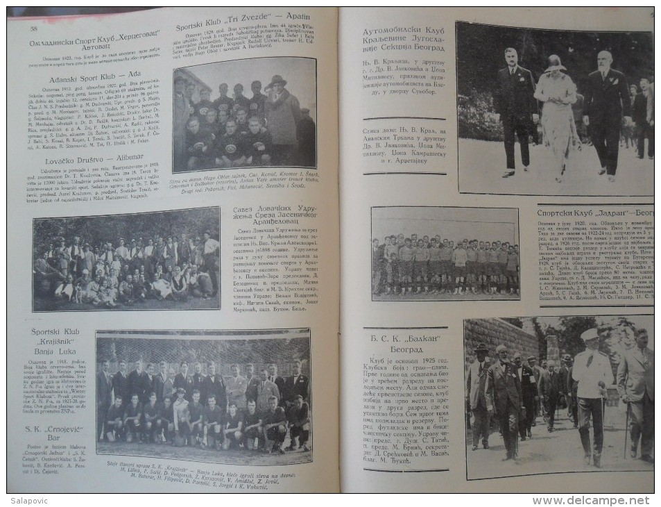 PRVI JUGOSLOVENSKI SPORTSKI ALMANAH, [The First Yugoslav Sports Almanac] (Belgrade: Jovan K. Nikolic, 1930)  RRARE - Livres