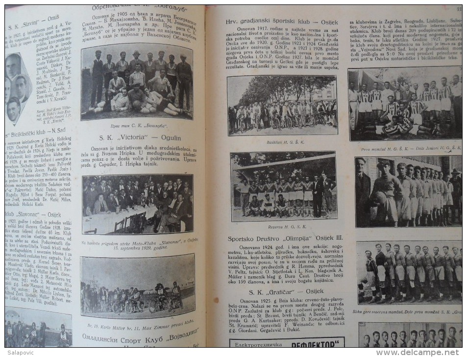 PRVI JUGOSLOVENSKI SPORTSKI ALMANAH, [The First Yugoslav Sports Almanac] (Belgrade: Jovan K. Nikolic, 1930)  RRARE