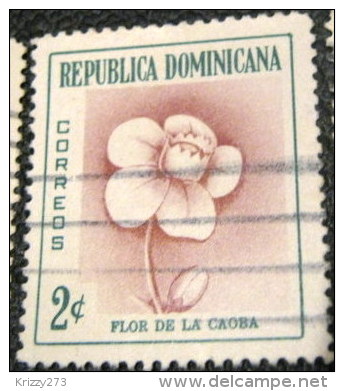 Dominican Republic 1957 National Flower Swietenia Mahagoni 2c - Used - Repubblica Domenicana