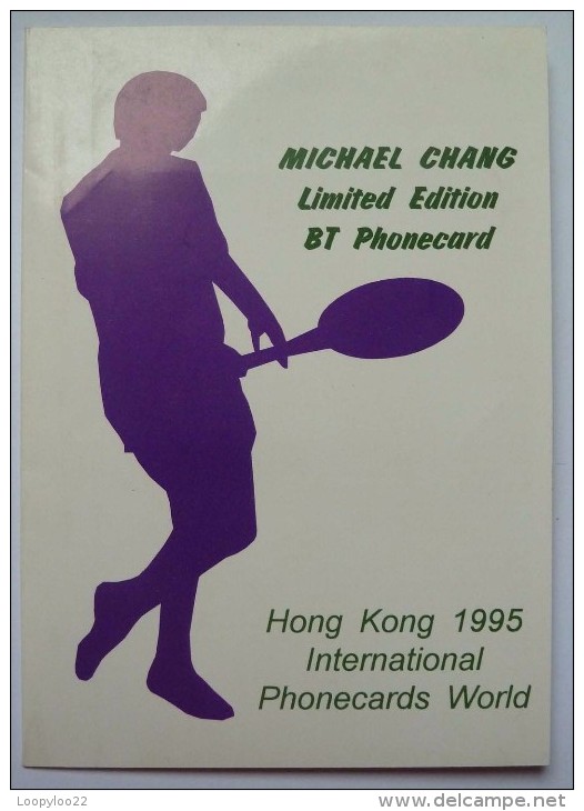 UK - BT - L&G - Michael Chang - Limited Edition - Hong Kong 1995 - 1000 Ex - Mint With Folder - BT Private Issues