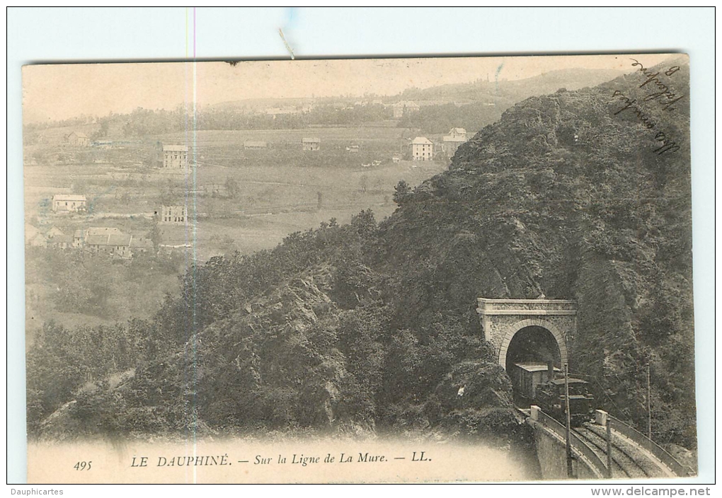 LA MURE - Sur La Ligne De Chemin De Fer , Sortie Du Petit Train D'un Tunnel -  Précurseur En BE - 2 Scans - La Mure