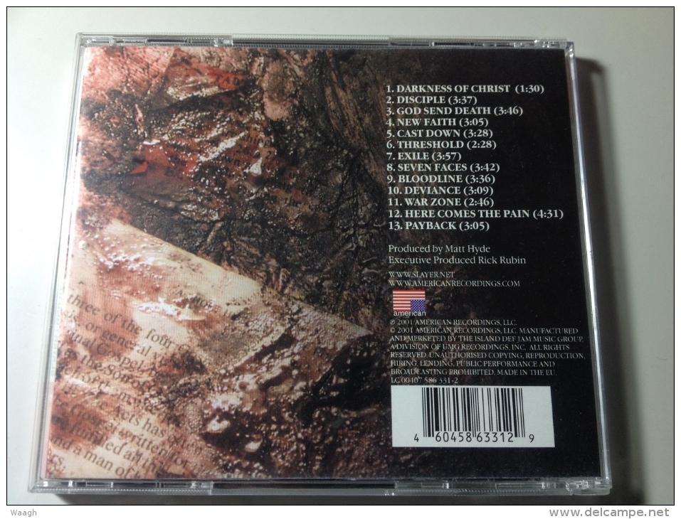 SLAYER God Hates Us All CD RUSSIAN Press - Hard Rock & Metal