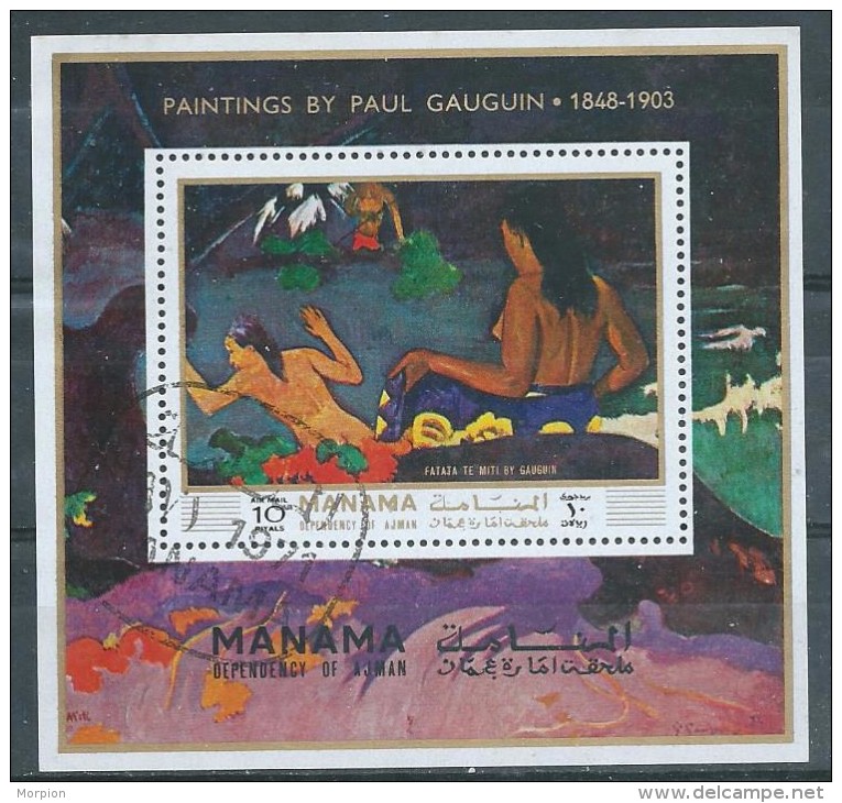 MANAMA  Bloc "Fatata Te Miti" De GAUGUIN - Impressionisme