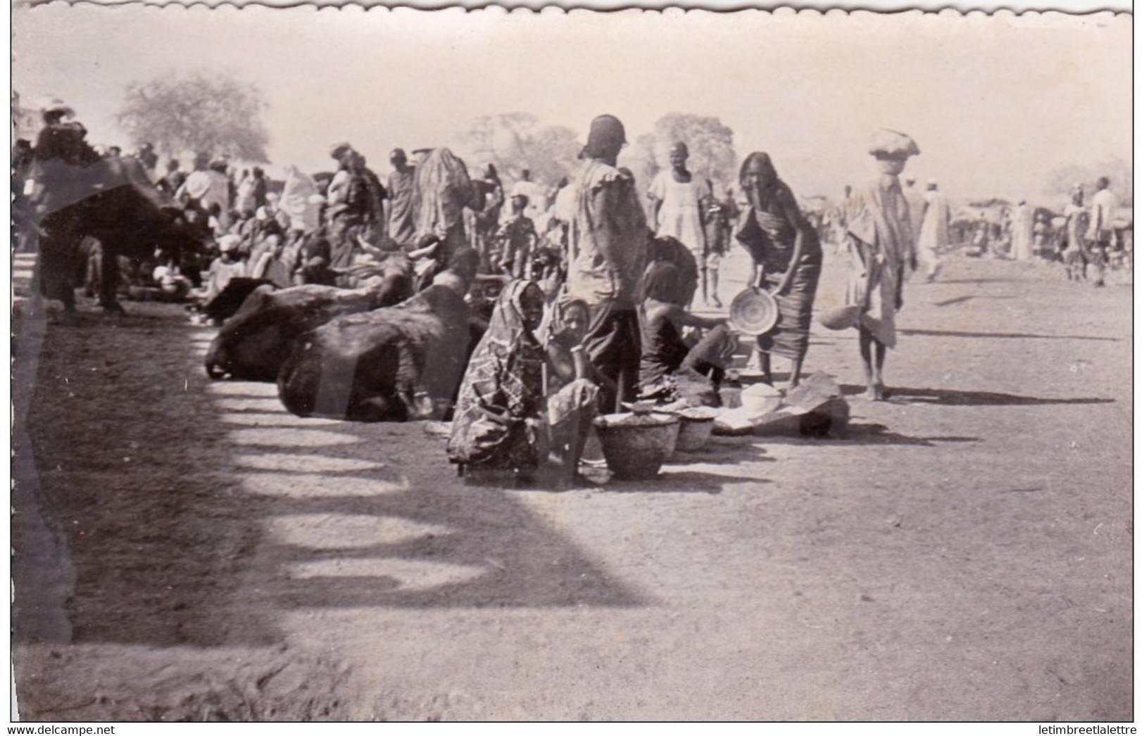 ⭐ Tchad - CP - Carte Photo - Fort-lamy Le Marché ⭐ - Tchad