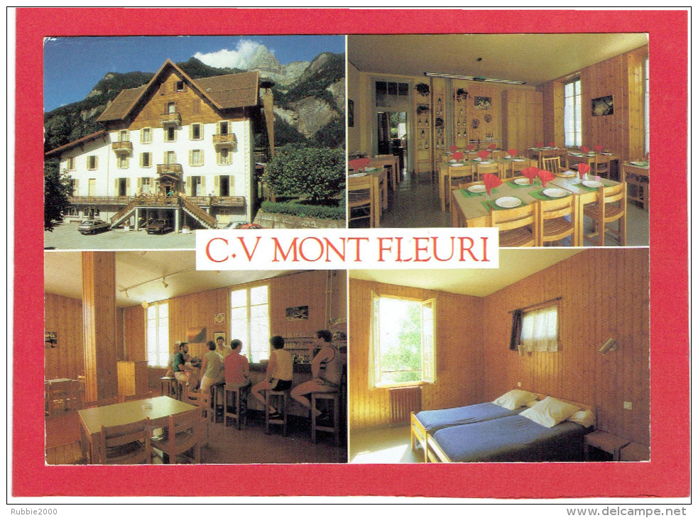 SAINT MARTIN SUR AVRE 1989 CENTRE DE VACANCES LE MONT FLEURI CARTE EN BON ETAT - Saint-Julien-en-Genevois