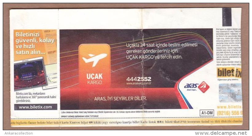 AC - FENERBAHCE Vs YOUNG BOYS DONETSK FOOTBALL SOCCER TICKET 04 AUGUST 2010 - Eintrittskarten