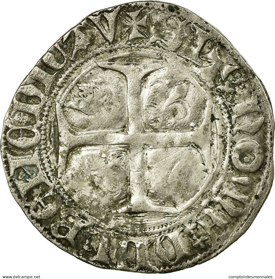 Monnaie, France, Blanc Guénar, Sainte Ménéhould, TB+, Argent, Duplessy:377 A - 1380-1422 Carlos VI El Bien Amado