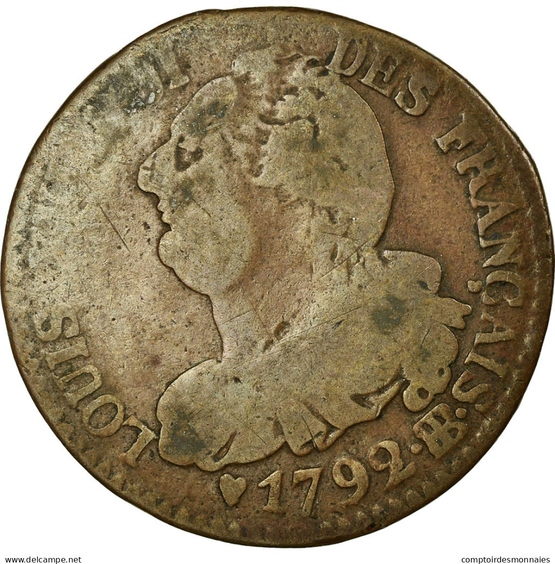 Monnaie, France, 6 Deniers Français, 6 Deniers, 1792, Strasbourg, TB, Bronze - Autres & Non Classés