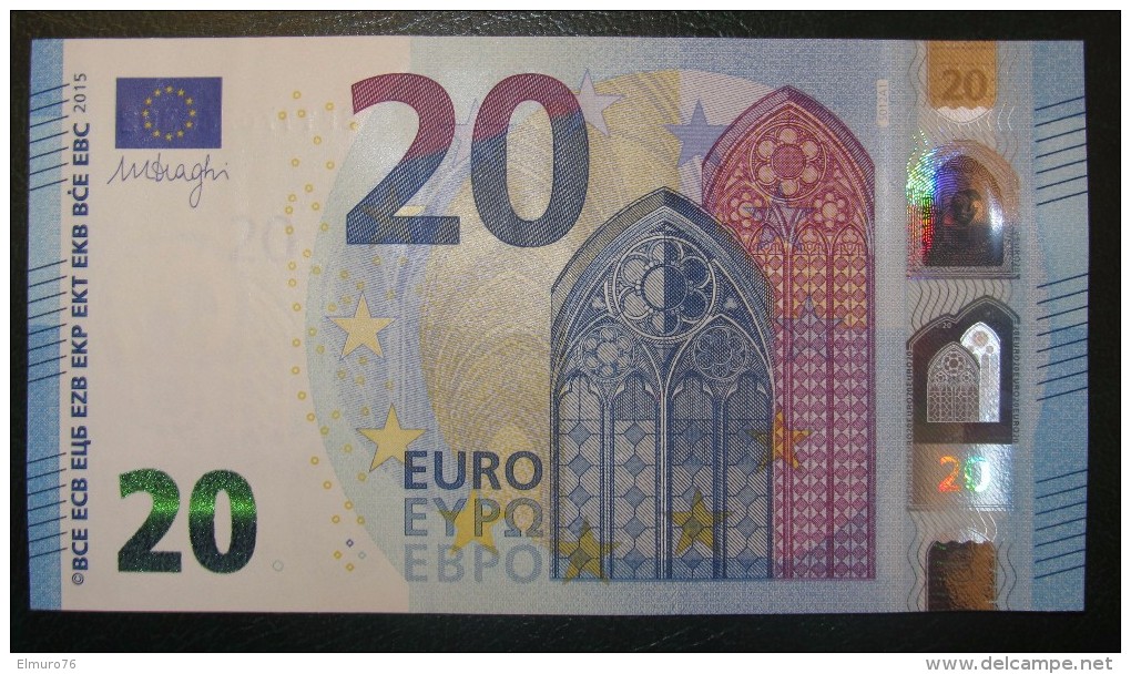 20 EURO S012A1 Draghi Italy Serie SF Perfect  UNC - 20 Euro