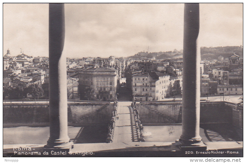 Italia 1921 Cartolina Usata, Roma Panorama Da Castel SantÁngelo, Sent To Austria - Monde