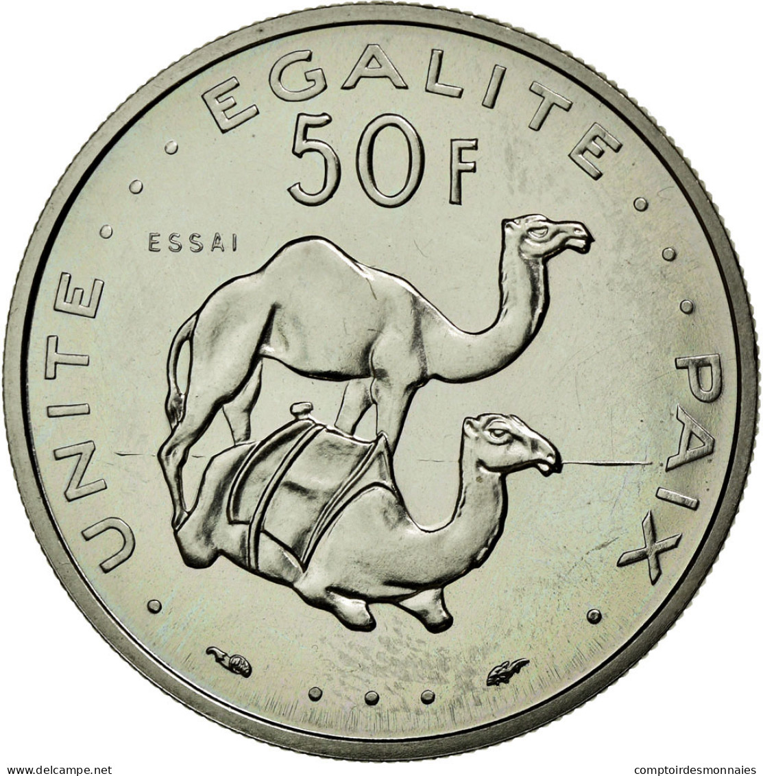 Monnaie, Djibouti, 50 Francs, 1977, FDC, Nickel, KM:E6 - Dschibuti