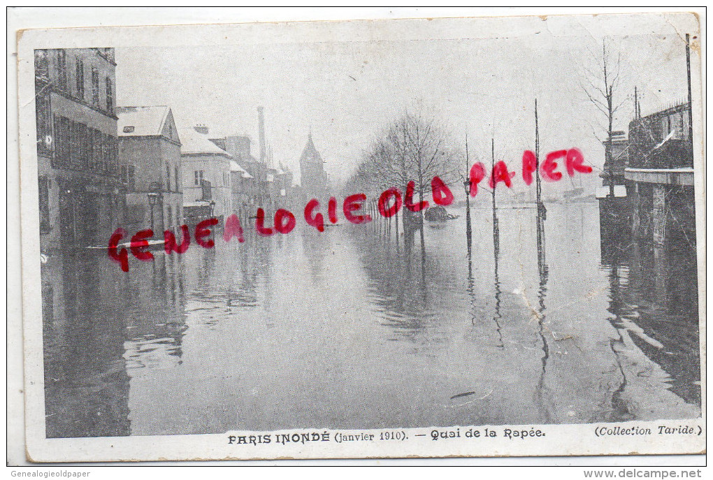 75 - PARIS - INONDATION JANVIER 1910- QUAI DE LA RAPEE - Arrondissement: 12