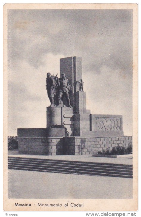 Italia 1946 Cartolina Usata Messina Monumento Ai Caduti - Mundo