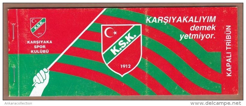 AC - KARSIYAKA SPORTS CLUB 2005 - 2006 LEAGUE UNUSED TICKETS BOOKLET FOOTBALL - Eintrittskarten