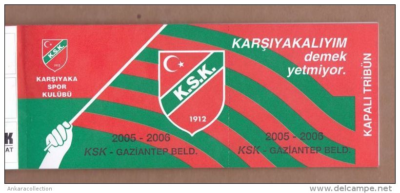 AC - KARSIYAKA SPORTS CLUB 2005 - 2006 LEAGUE UNUSED TICKETS BOOKLET FOOTBALL - Tickets & Toegangskaarten