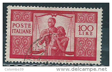 Italia 1946 Usato - Democratica £ 100 - 1946-60: Usati