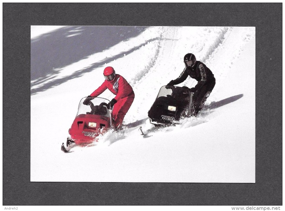 SPORTS - SKI DOO - MOTONEIGE -  2 MOTONEIGES EN ACTION - PAR BOMBARDIER - Sports D'hiver