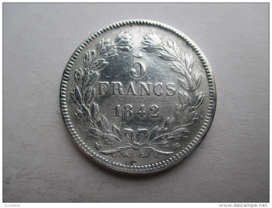 France, 5 Francs, 1842 BB   Mint: Strasbourg. - Autres & Non Classés