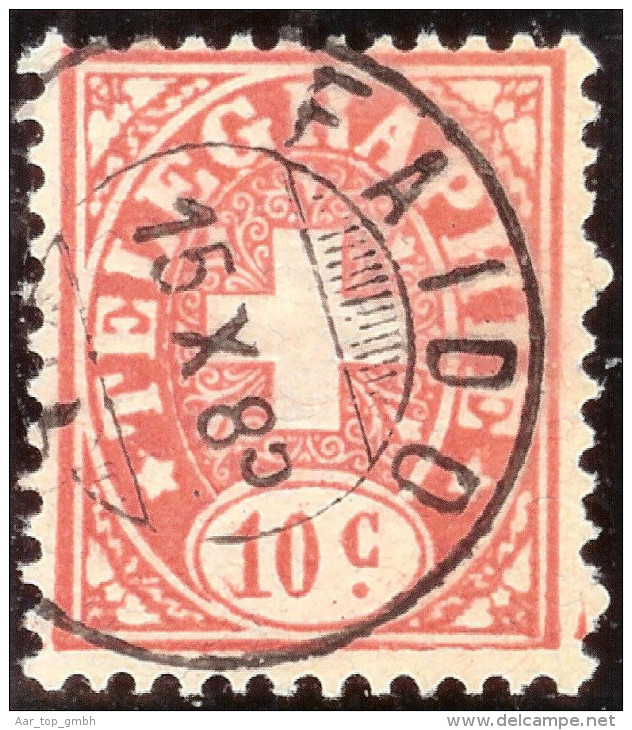 Heimat TI Faido 1885-10-15 10Rp. Telegraphen-Marke Zu# 14 - Télégraphe