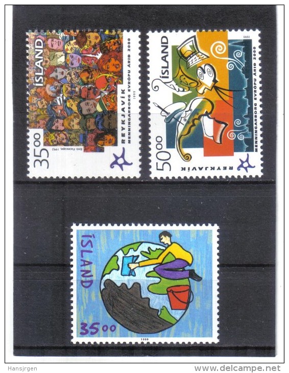 UPU1115  ISLAND  1999  Michl  925/27  ZÄHNUNG Siehe ABBILDUNG - Unused Stamps