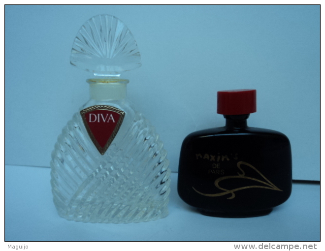 UNGARO:" DIVA" MINI TOUT VERRE + MAXIM'S  VIDES  !LIRE ET VOIR - Miniatures Femmes (sans Boite)