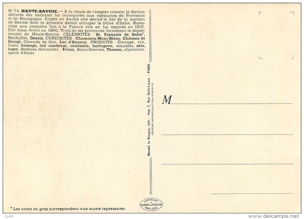 PINCHON - Année 1945 - Département De La Haute-Savoie ( 74 ) - Annecy Bonneville St-Julien-en-Genevois Thônes Chamonix - Autres & Non Classés