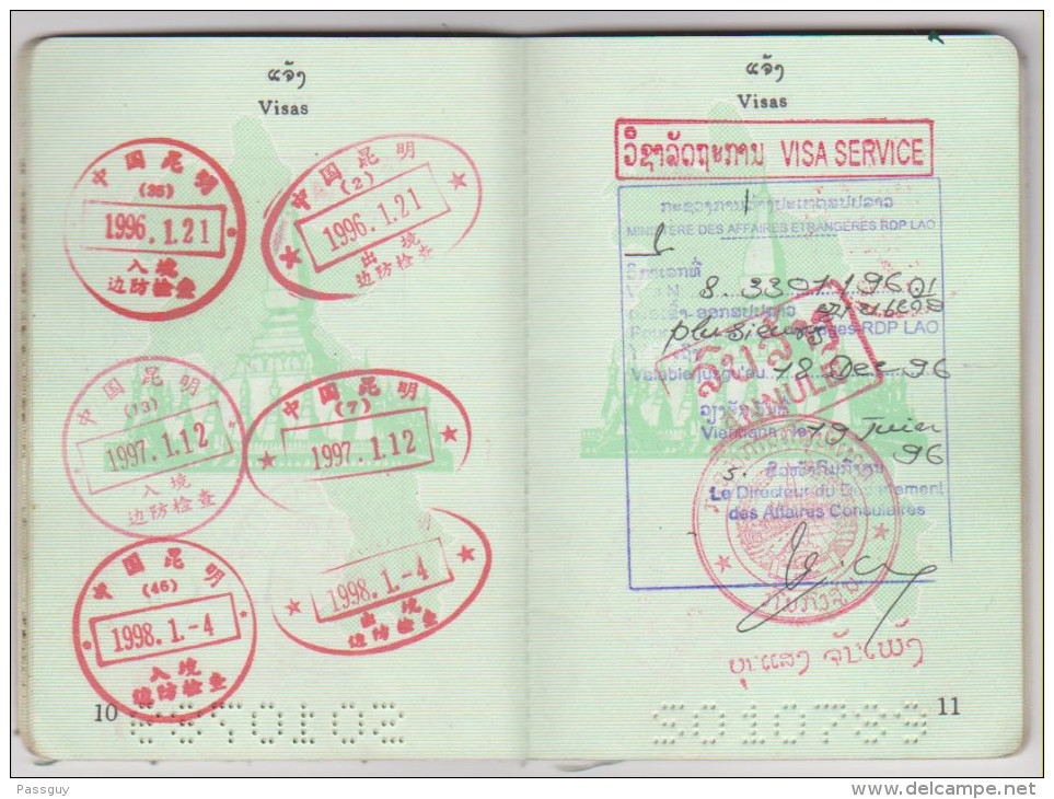 Passeport De Service LAOS 1995 Service Passport - Dienstpass - Historische Documenten