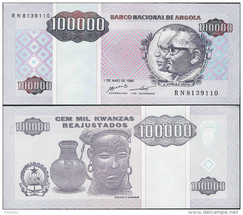 Angola 1995 - 100 000 Kwanzas - Pick 139 UNC - Angola