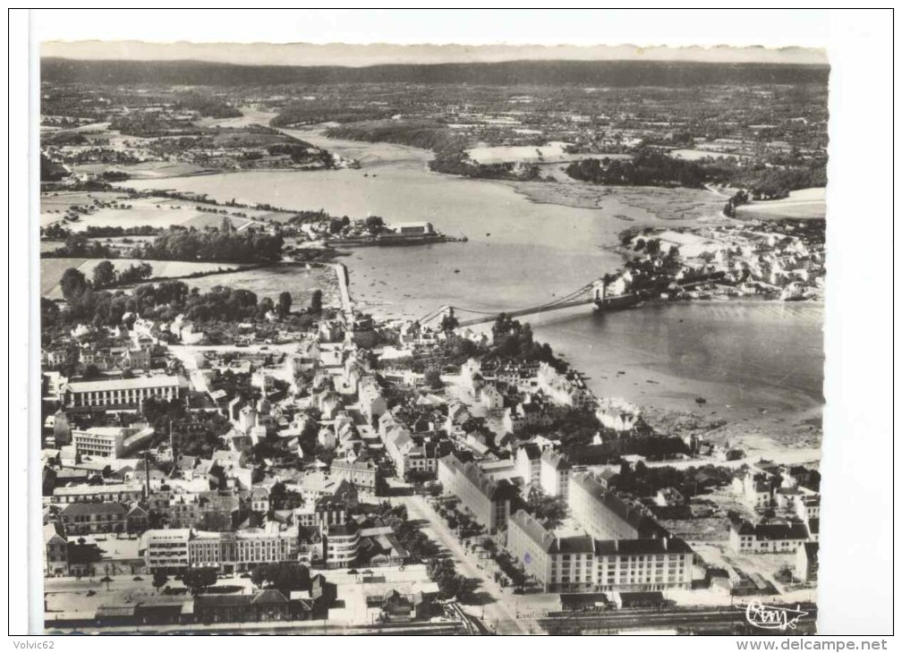 CPSM  Lorient  Vue Aérienne   Kérentrech  Et Le Pont Suspendu - Lorient