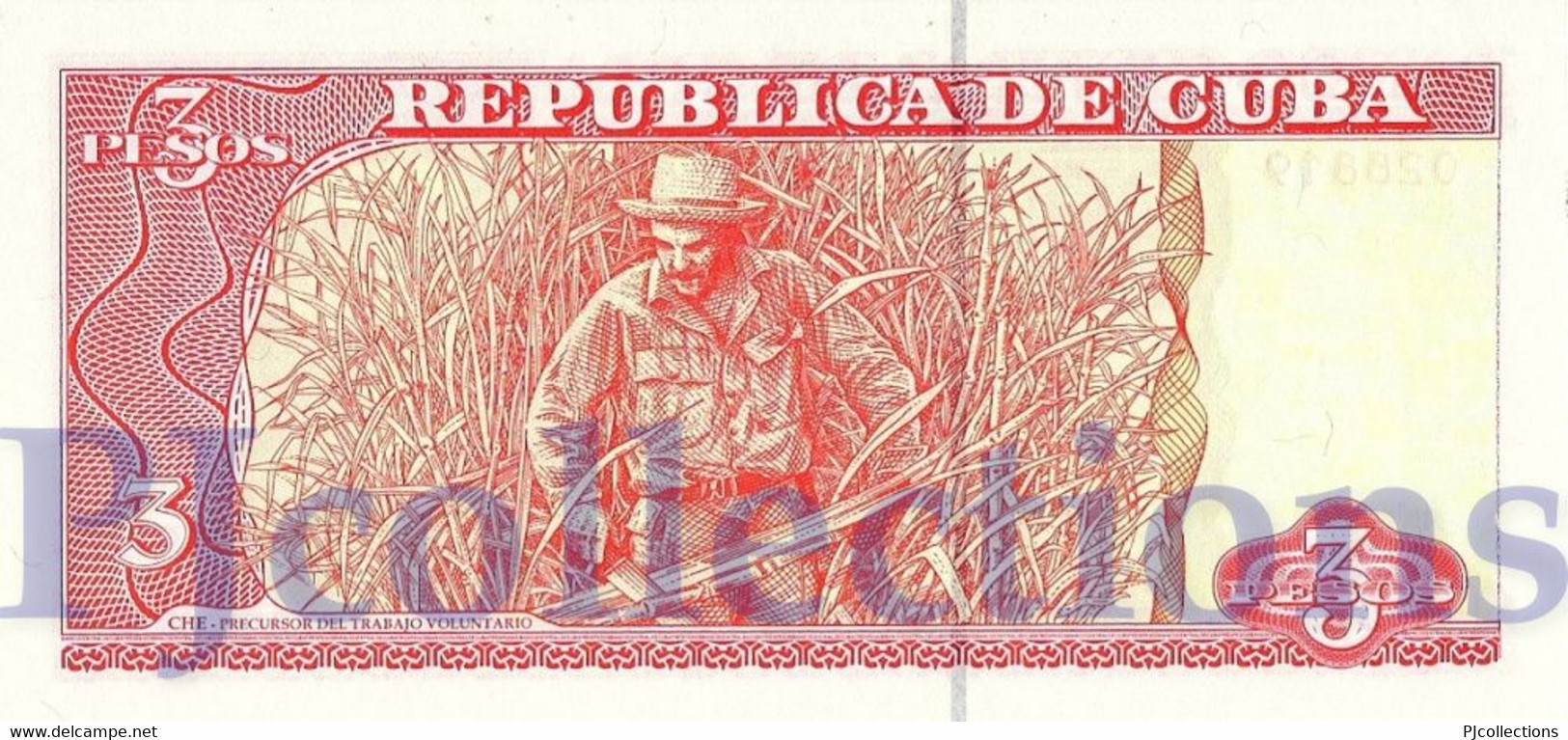 BANCO NACIONAL 3 PESOS 2004 PICK 127a UNC - Cuba