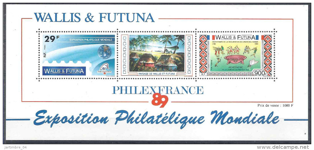 1989 WALLIS FUTUNA BF 4** Philexfrance - Hojas Y Bloques