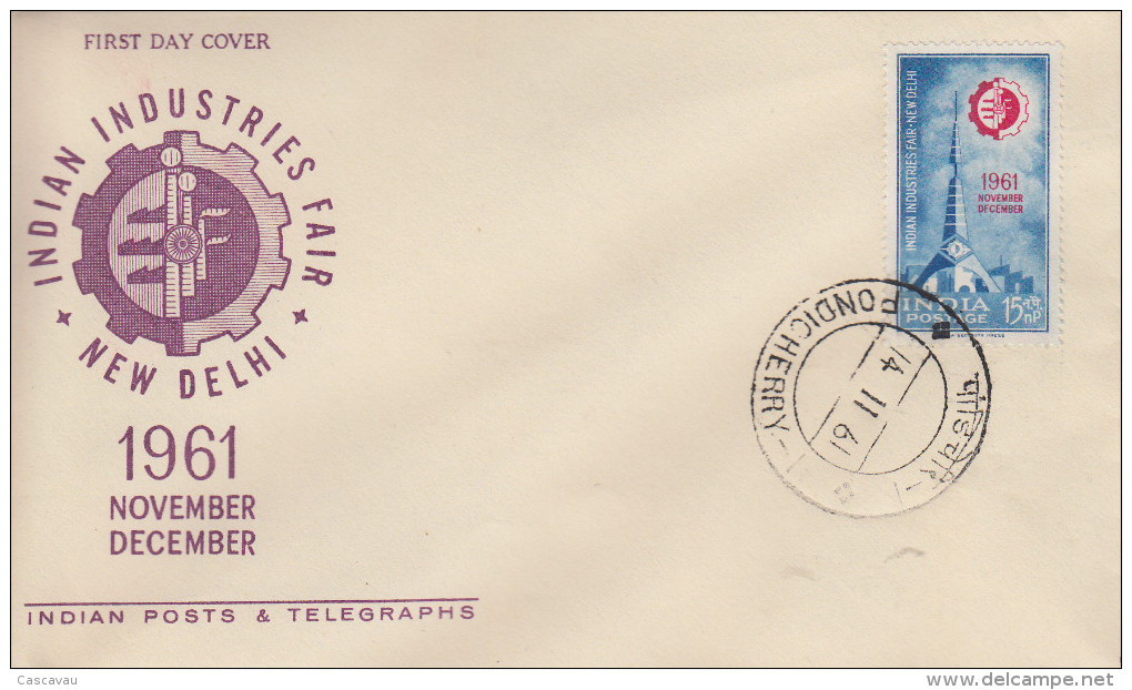 Enveloppe  1er  Jour  INDE   Foire  Internationale  De  NEW  DELHI   1961 - FDC