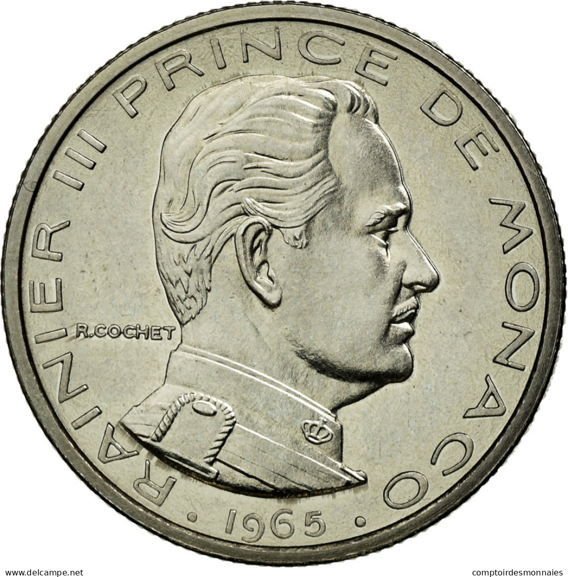 Monnaie, Monaco, 1/2 Franc, 1965, SUP+, Nickel, Gadoury:149 - 1960-2001 Nouveaux Francs