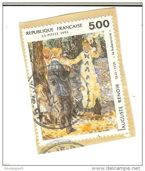 France Y&T Oblitéré N° 2962  1991  - Renoir : La Balançoire - Cachet Rond - Autres & Non Classés