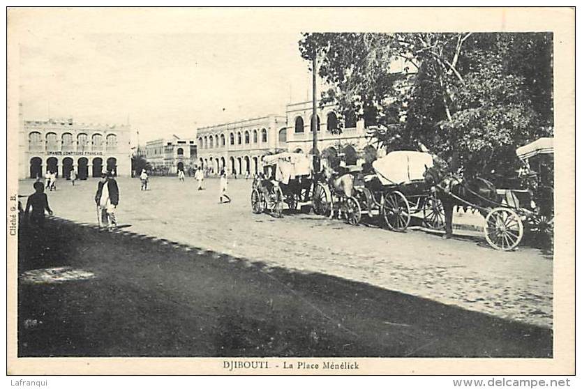 Pays Divers- F617- Djibouti - La Place Menelick  - Carte Bon Etat - - Djibouti