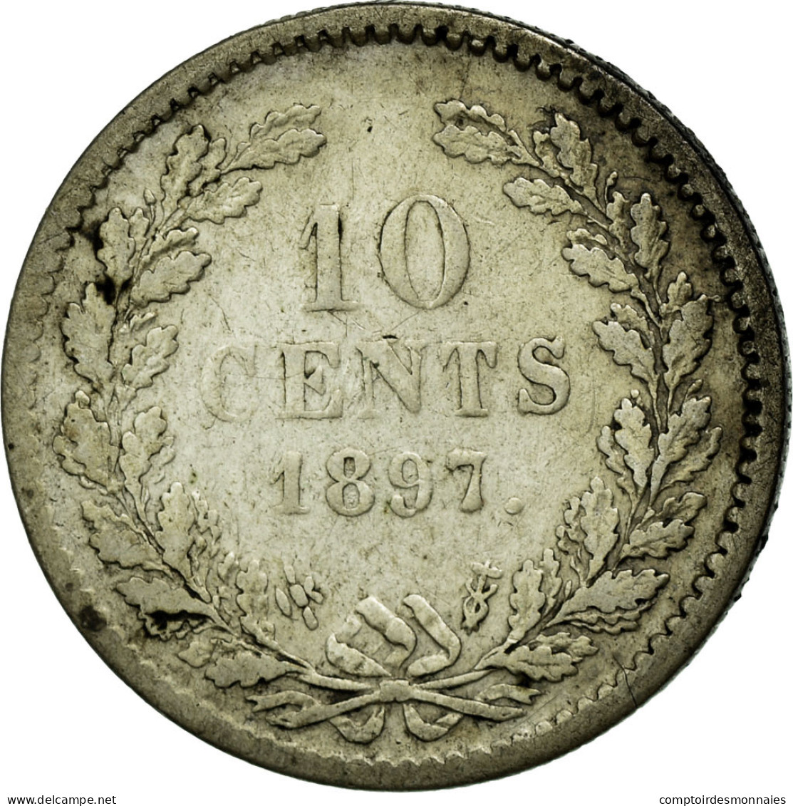 Monnaie, Pays-Bas, Wilhelmina I, 10 Cents, 1897, TB+, Argent, KM:116 - 10 Cent