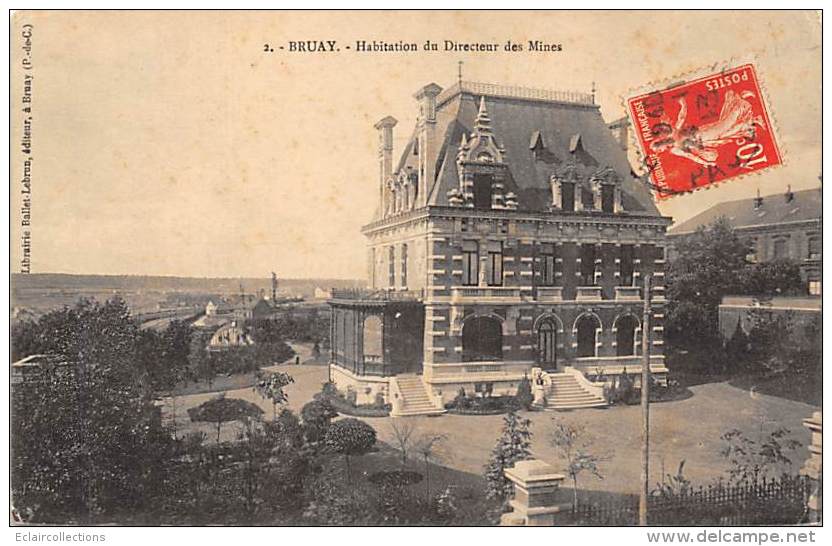 Bruay En Artois (La Buissière)    62    Habitation De M.Elby Directeur Des Mines - Sonstige & Ohne Zuordnung