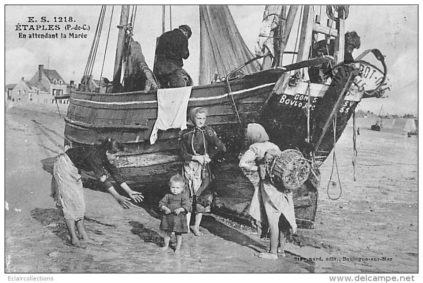 Etaples Sur Mer    62        Thème Pêche. En Attendant La Marée - Etaples