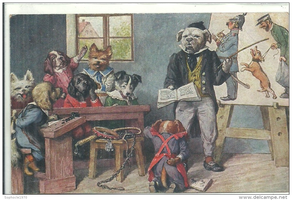 CARTES FANTAISIES TOP - Animaux Habillés - Instituteur - Dressed Animals