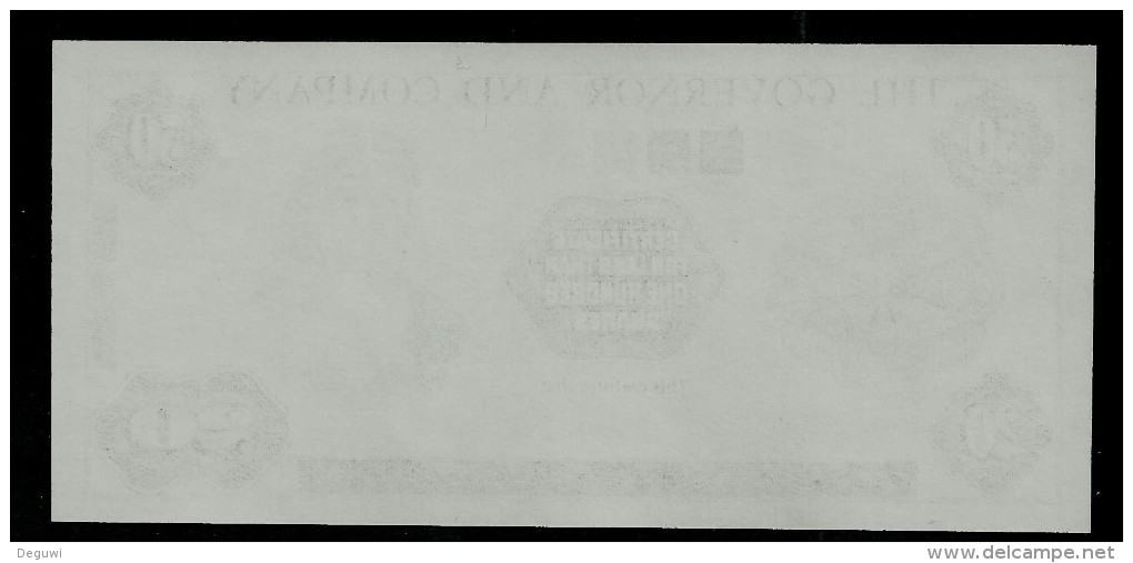 Test Note "KANADA 20 - 50 Units", Typ 1, Lila,  INTAGLIO, Trial, Essay, Eins.  Druck, RRRR, UNC,  155 X 72 Mm, Entwurf - Kanada