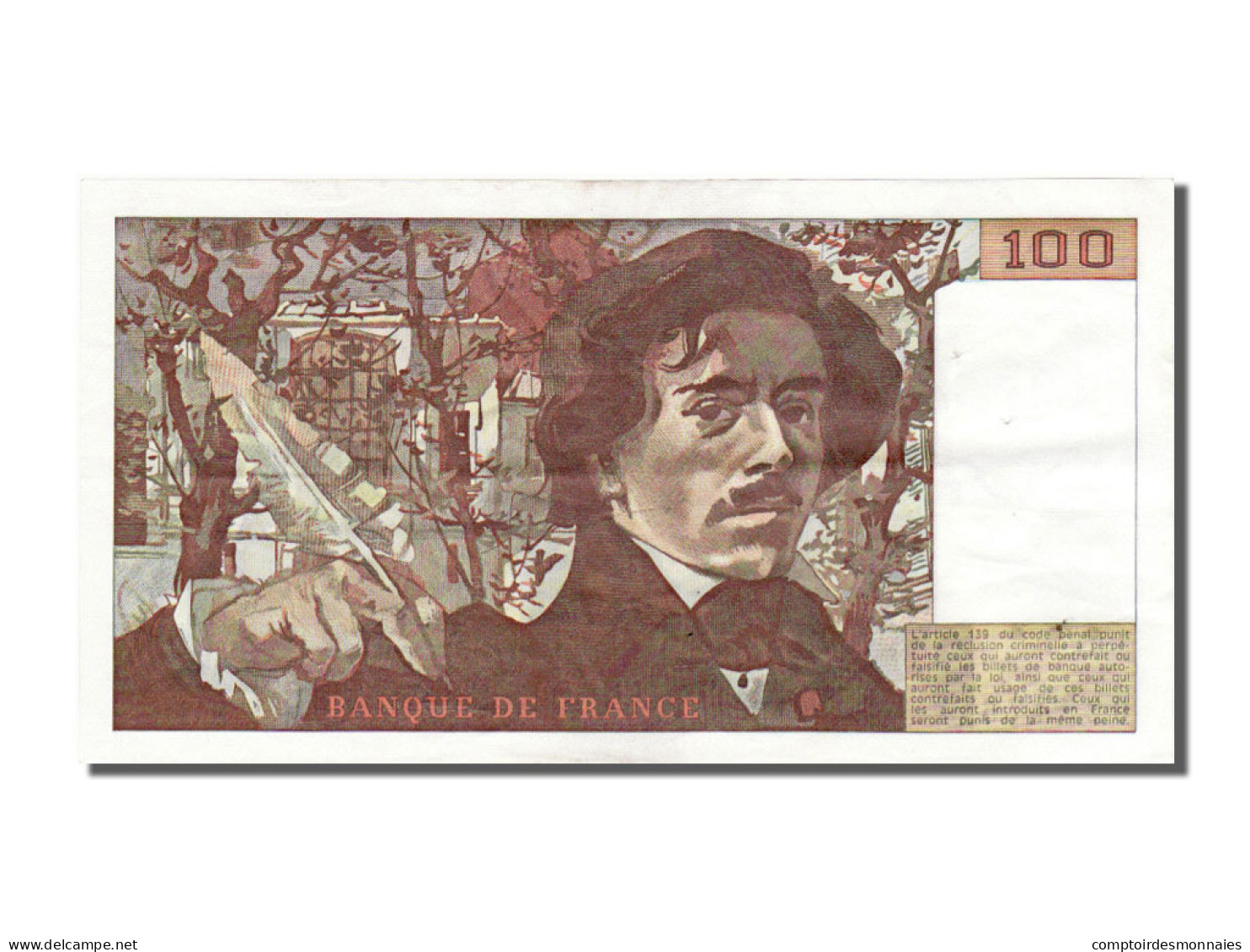 Billet, France, 100 Francs, 100 F 1978-1995 ''Delacroix'', 1978, SUP - 100 F 1978-1995 ''Delacroix''