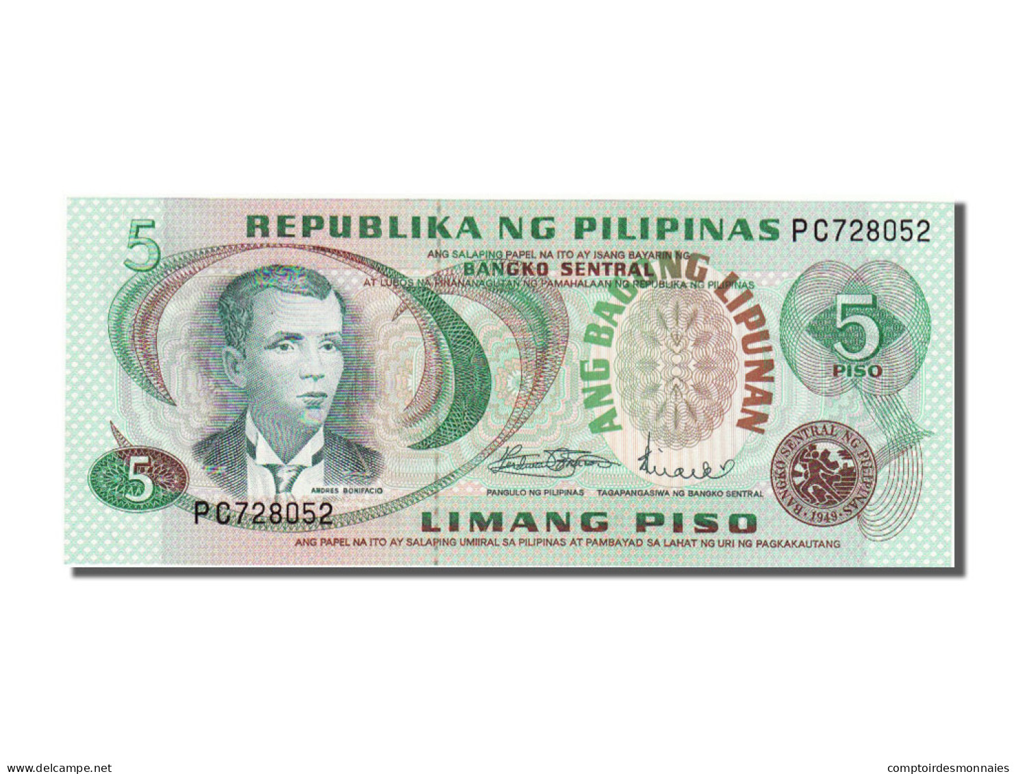 Billet, Philippines, 5 Piso, 1978, NEUF - Filipinas