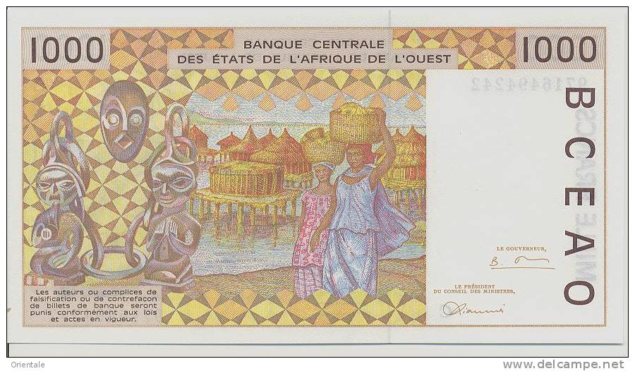 WEST AFRICAN STATES P. 311Ch 1000 F 1997 UNC - Burkina Faso