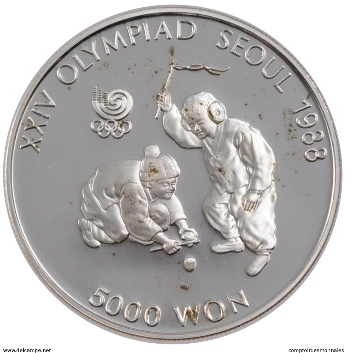 Monnaie, KOREA-SOUTH, 5000 Won, 1988, FDC, Argent, KM:71 - Corea Del Sud