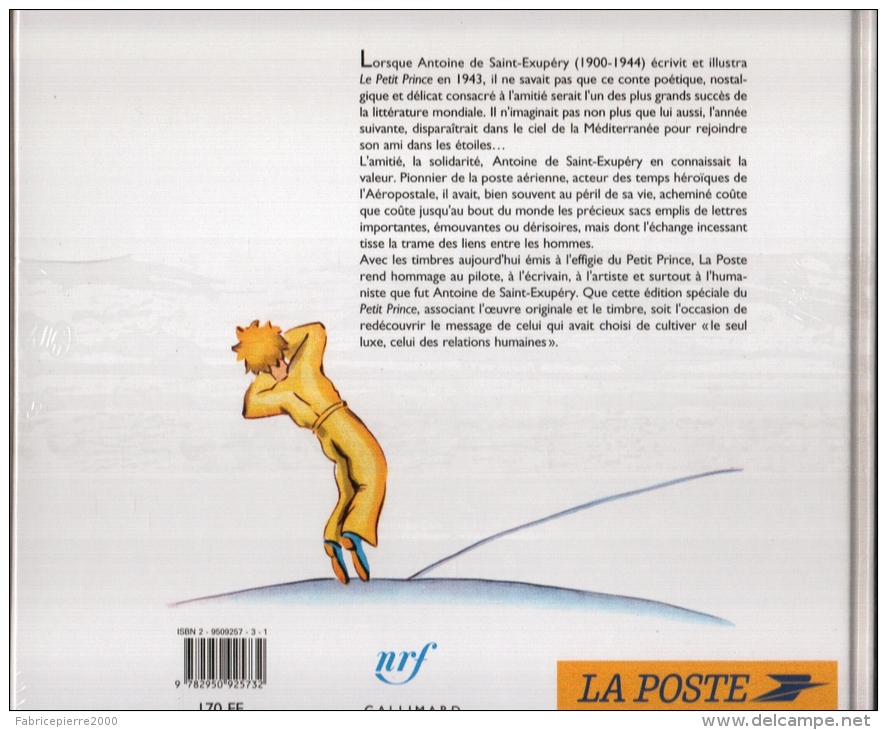 Le petit Prince de Saint-Exupéry avec ses 10 timbres neufs** - Livres timbrés NEUF sous BLISTER